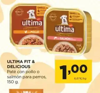 Alimerka ULTIMA FIT & DELICIOUS Paté con pollo o salmón para perros oferta