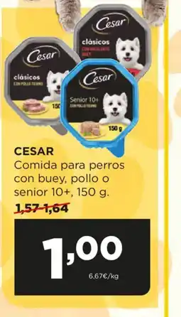 Alimerka CESAR Comida para perros con buey, pollo o senior oferta