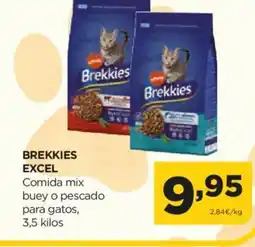 Alimerka BREKKIES EXCEL Comida mix buey o pescado para gatos oferta