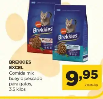 Alimerka BREKKIES EXCEL Comida mix buey o pescado para gatos oferta