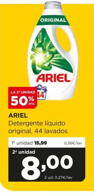 Alimerka ARIEL Detergente líquido original, 44 lavados. oferta