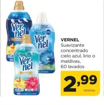 Alimerka VERNEL Suavizante concentrado cielo azul, lirio o maldivas oferta