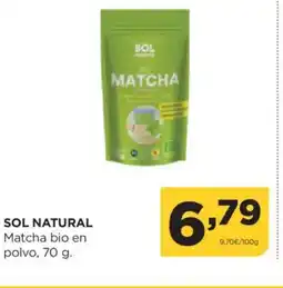 Alimerka SOL NATURAL Matcha bio en polvo oferta