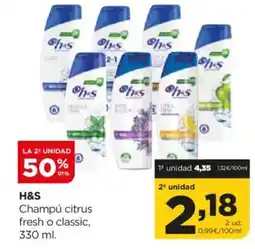 Alimerka H&S Champú citrus fresh o classic oferta