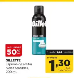 Alimerka GILLETTE Espuma de afeitar pieles sensibles oferta