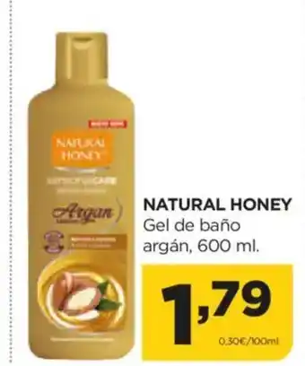 Alimerka NATURAL HONEY Gel de baño argán oferta