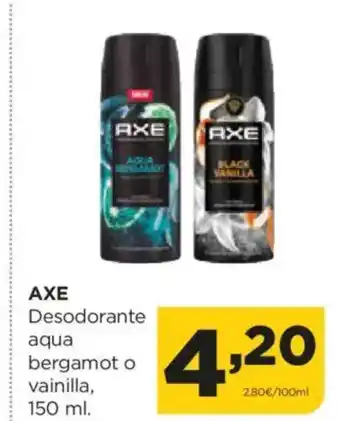 Alimerka AXE Desodorante aqua bergamot o vainilla oferta