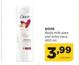 Alimerka DOVE Body milk para piel extra seca oferta