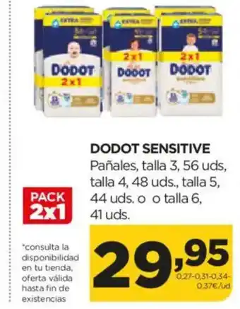 Alimerka DODOT SENSITIVE Pañales, talla oferta