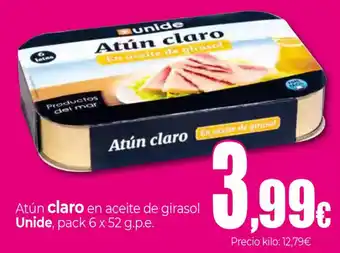 Unide Supermercados Atún claro en aceite de girasol oferta