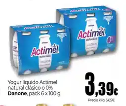 Unide Supermercados DANONE Yogur líquido Actimel natural clásico o 0% oferta