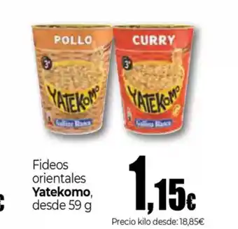 Unide Supermercados YATEKOMO Fideos orientales oferta