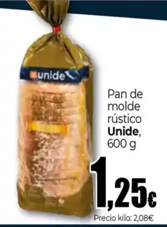 Unide Supermercados UNIDE Pan de molde rústico oferta