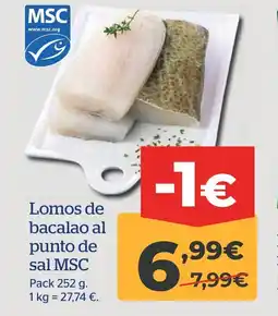 La Sirena Lomos de bacalao oferta