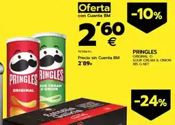 BM Supermercados PRINGLES original o sour cream & onion oferta