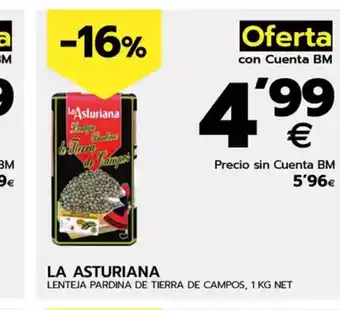 BM Supermercados LA ASTURIANA Lenteja pardina de tierra de campos oferta