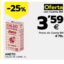 BM Supermercados ANETO Caldo de carne oferta