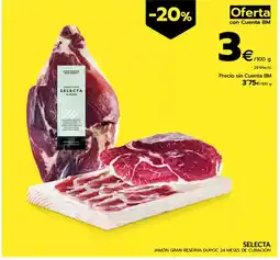 BM Supermercados SELECTA Jamón gran reserva duroc 24 meses de curación oferta