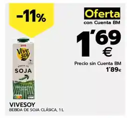 BM Supermercados VIVESOY Bebida de soja clásica oferta