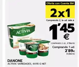 BM Supermercados DANONE Activia variedades oferta