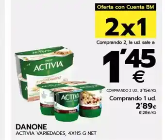 BM Supermercados DANONE Activia variedades oferta