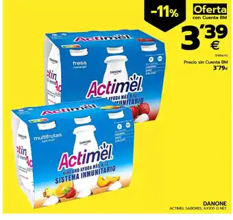 BM Supermercados DANONE Actimel sabores oferta