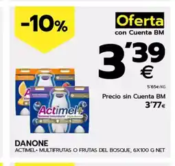 BM Supermercados DANONE Actimel+ multifrutas o frutas del bosque oferta