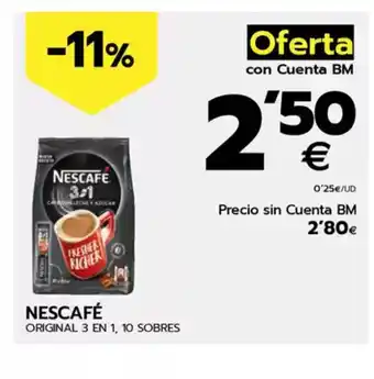 BM Supermercados NESCAFÉ Original 3 en 1 oferta