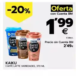 BM Supermercados KAIKU Caffè latte variedades oferta