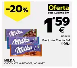 BM Supermercados MILKA Chocolate variedades oferta