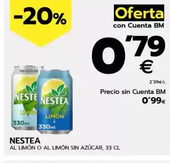 BM Supermercados NESTEA Al limón o al limón sin azúcar oferta