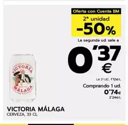 BM Supermercados VICTORIA MÁLAGA Cerveza oferta