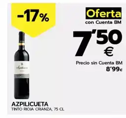 BM Supermercados AZPILICUETA Tinto rioja crianza oferta