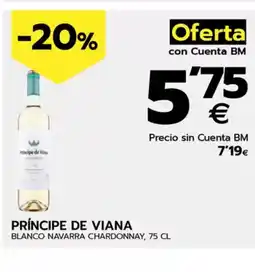 BM Supermercados PRÍNCIPE DE VIANA Blanco navarra chardonna oferta