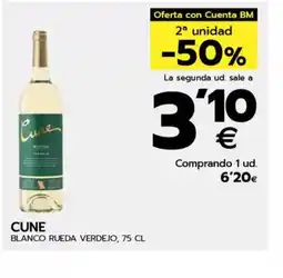 BM Supermercados CUNE Blanco rueda verdejio oferta