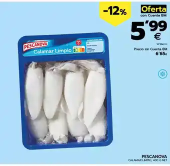 BM Supermercados PESCANOVA Calamar limpio oferta