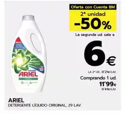 BM Supermercados ARIEL Detergente líquido original oferta