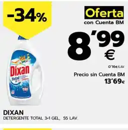 BM Supermercados DIXAN Detergente total 3+1 gel oferta