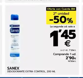 BM Supermercados SANEX Desodorante extra control oferta