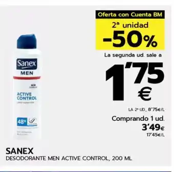 BM Supermercados SANEX Desodorante men active control oferta