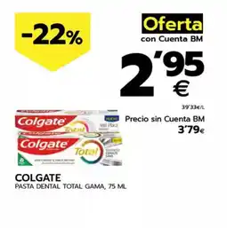 BM Supermercados COLGATE Pasta dental total gama oferta