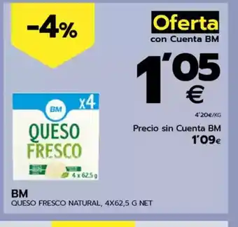 BM Supermercados Queso fresco natural oferta