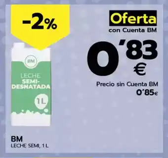 BM Supermercados BM Leche semi oferta