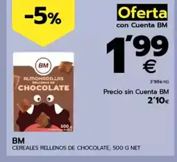 BM Supermercados BM Cereales rellenos de chocolate oferta