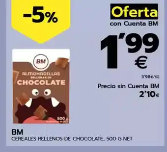 BM Supermercados BM Cereales rellenos de chocolate oferta