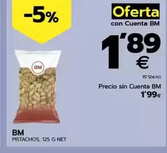 BM Supermercados BM Pistachos oferta