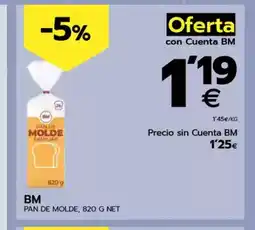 BM Supermercados BM Pan de molde oferta