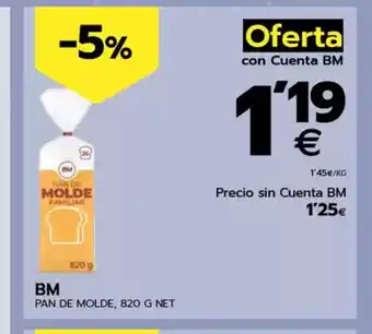 BM Supermercados BM Pan de molde oferta