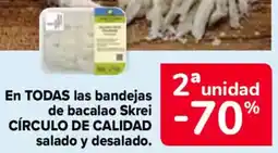 Carrefour En todas las bandejas de bacalao skrei  salado y desalado oferta