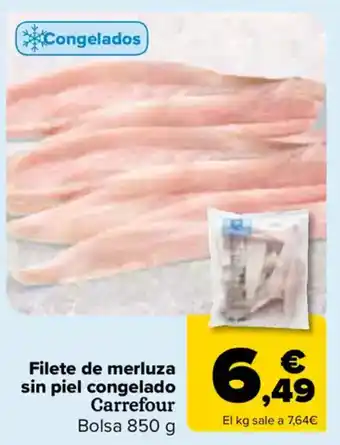 Carrefour Filete de merluza sin piel congelado Carrefour oferta